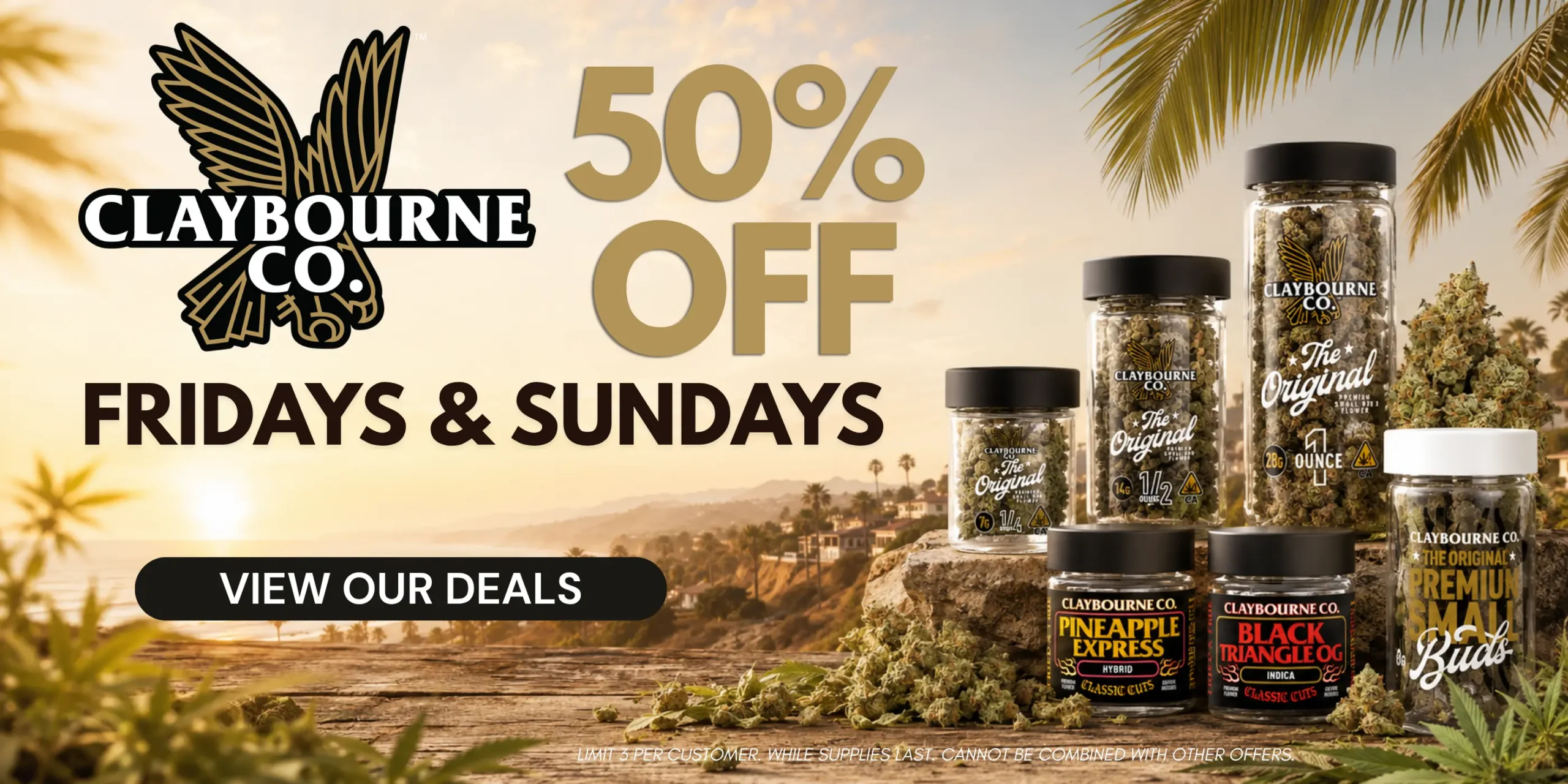 Claybourne cannabis Santa Barbara specials